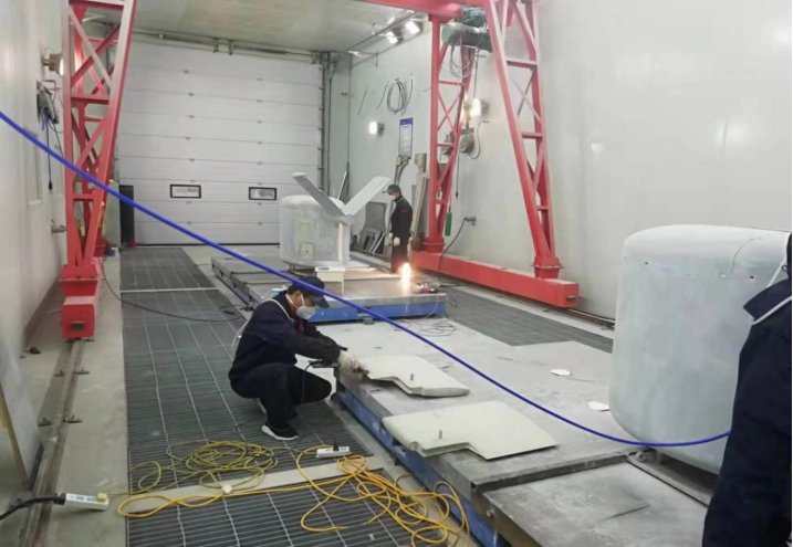 喷漆室安装现场